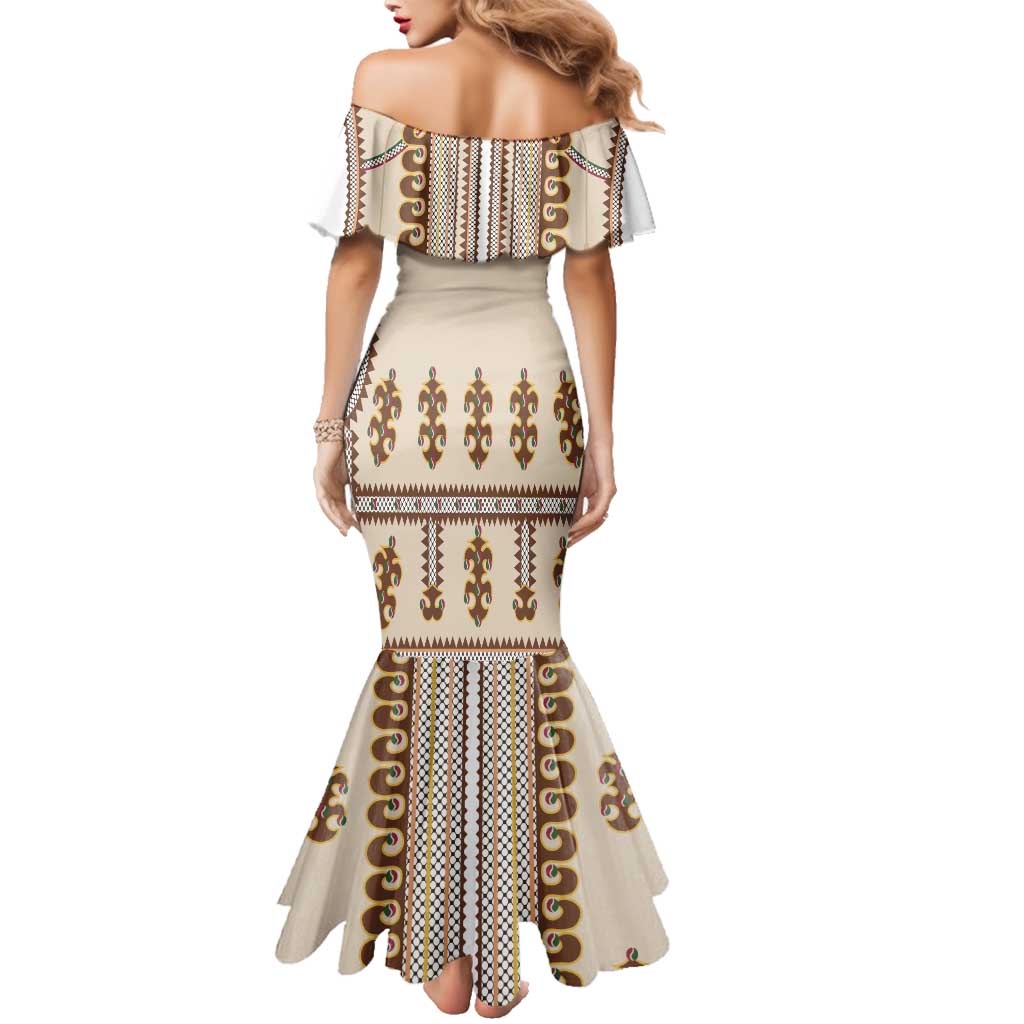 Hutsul Keptar Ukraine Family Matching Mermaid Dress and Hawaiian Shirt Carpathian Folk Embroidery Heritage Style