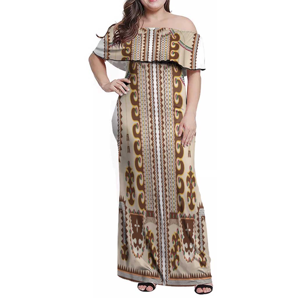 Hutsul Keptar Ukraine Family Matching Off Shoulder Maxi Dress and Hawaiian Shirt Carpathian Folk Embroidery Heritage Style