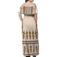 Hutsul Keptar Ukraine Family Matching Off Shoulder Maxi Dress and Hawaiian Shirt Carpathian Folk Embroidery Heritage Style