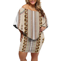 Hutsul Keptar Ukraine Family Matching Off Shoulder Short Dress and Hawaiian Shirt Carpathian Folk Embroidery Heritage Style