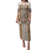 Hutsul Keptar Ukraine Family Matching Puletasi and Hawaiian Shirt Carpathian Folk Embroidery Heritage Style