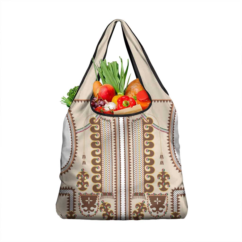 Hutsul Keptar Ukraine Grocery Bag Carpathian Folk Embroidery Heritage Style - Wonder Print Shop