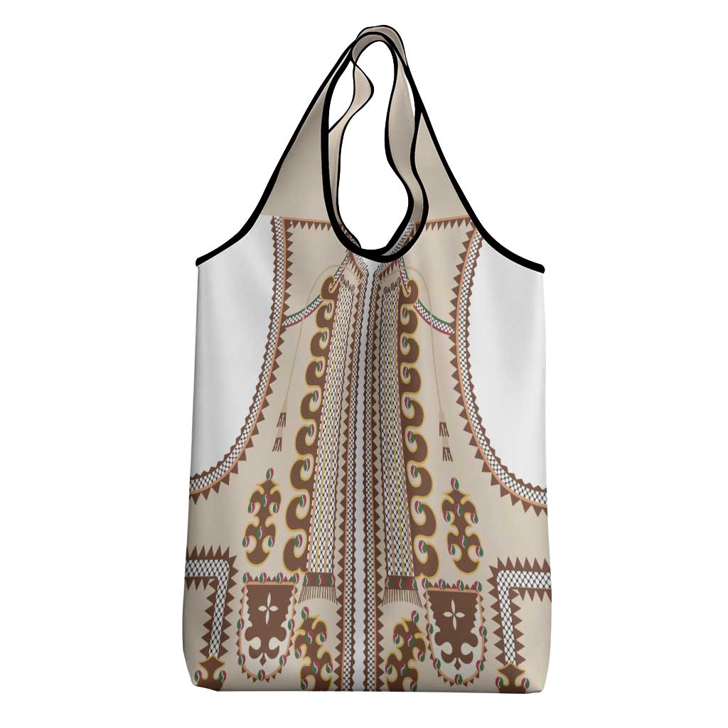 Hutsul Keptar Ukraine Grocery Bag Carpathian Folk Embroidery Heritage Style - Wonder Print Shop