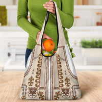 Hutsul Keptar Ukraine Grocery Bag Carpathian Folk Embroidery Heritage Style - Wonder Print Shop