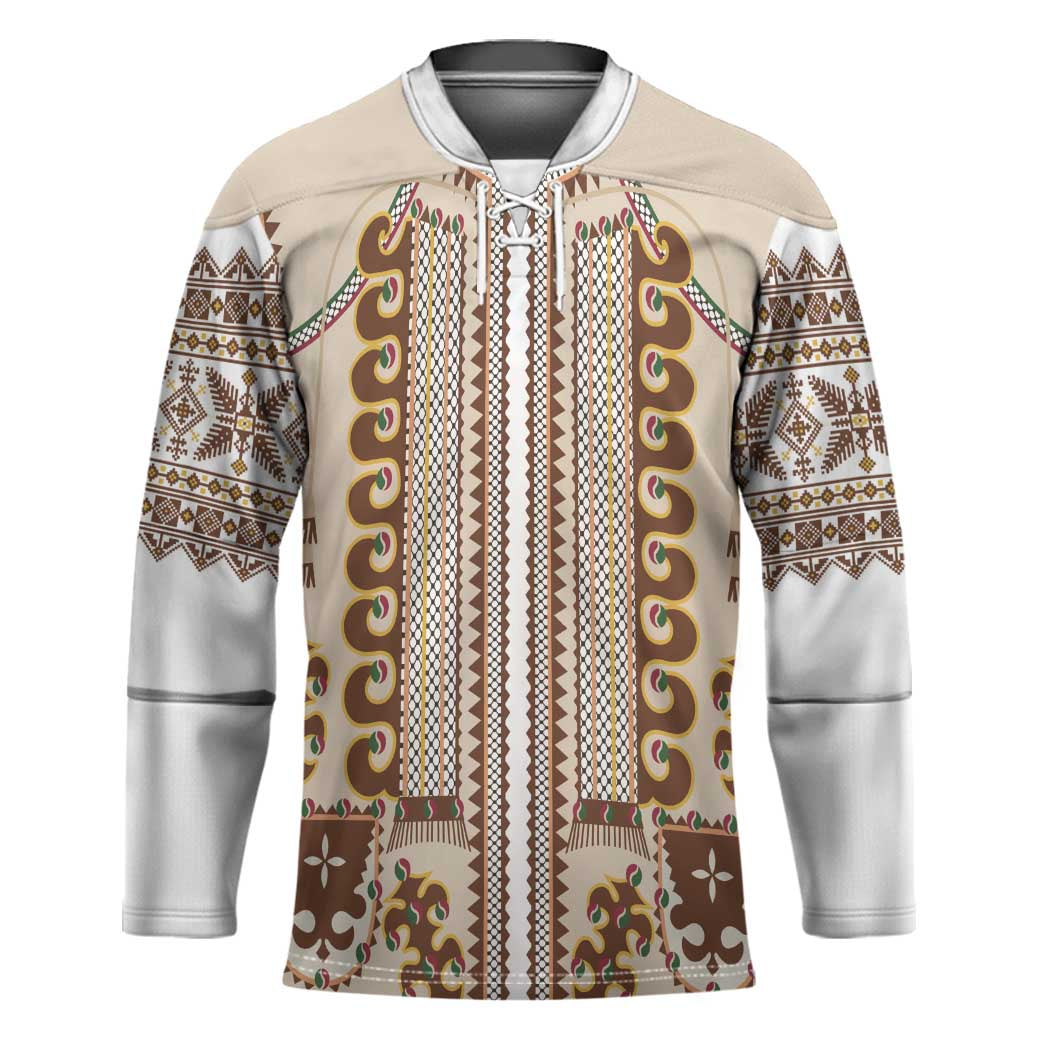 Hutsul Keptar Ukraine Hockey Jersey Carpathian Folk Embroidery Heritage Style - Wonder Print Shop