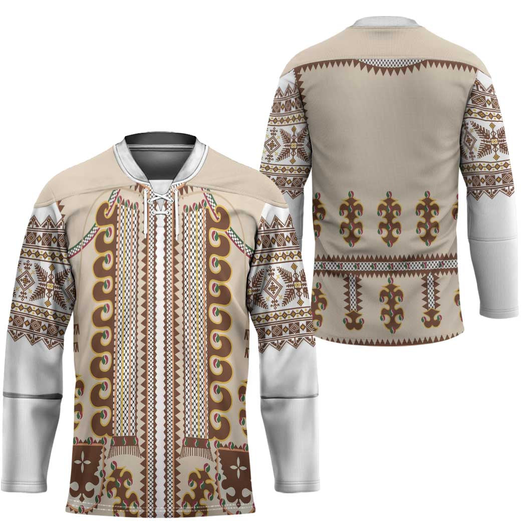 Hutsul Keptar Ukraine Hockey Jersey Carpathian Folk Embroidery Heritage Style - Wonder Print Shop