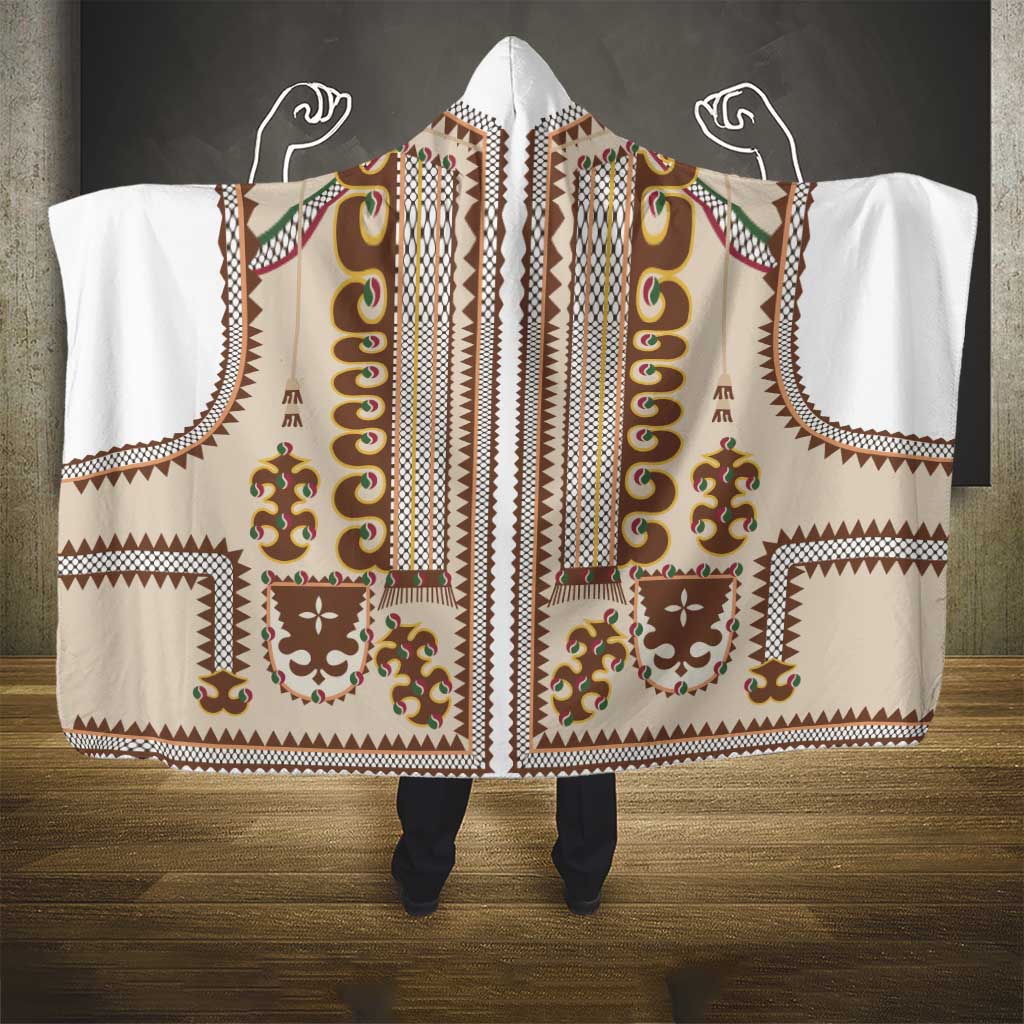 Hutsul Keptar Ukraine Hooded Blanket Carpathian Folk Embroidery Heritage Style - Wonder Print Shop
