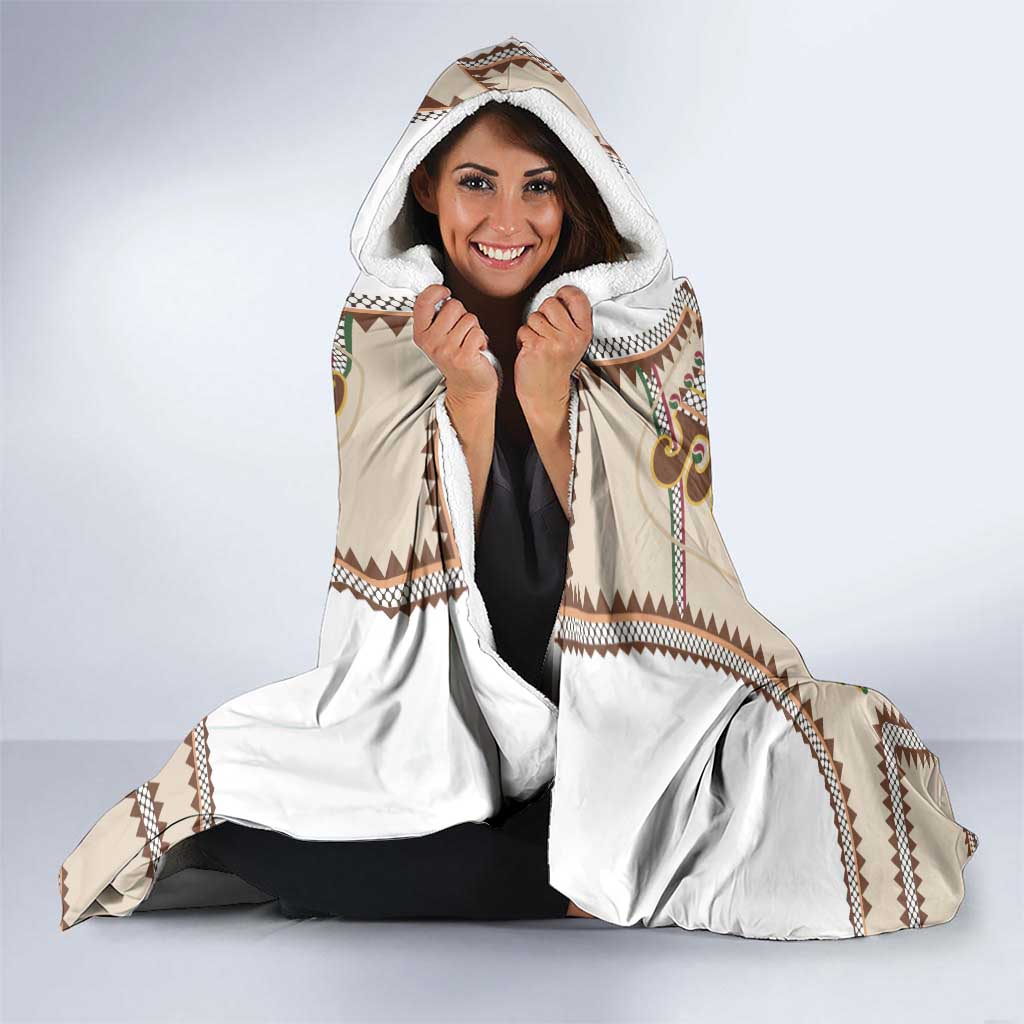 Hutsul Keptar Ukraine Hooded Blanket Carpathian Folk Embroidery Heritage Style - Wonder Print Shop