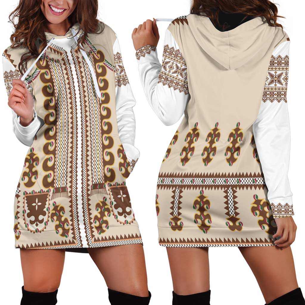 Hutsul Keptar Ukraine Hoodie Dress Carpathian Folk Embroidery Heritage Style - Wonder Print Shop