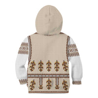 Hutsul Keptar Ukraine Kid Hoodie Carpathian Folk Embroidery Heritage Style - Wonder Print Shop