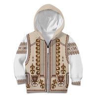 Hutsul Keptar Ukraine Kid Hoodie Carpathian Folk Embroidery Heritage Style - Wonder Print Shop