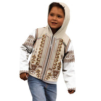 Hutsul Keptar Ukraine Kid Hoodie Carpathian Folk Embroidery Heritage Style - Wonder Print Shop