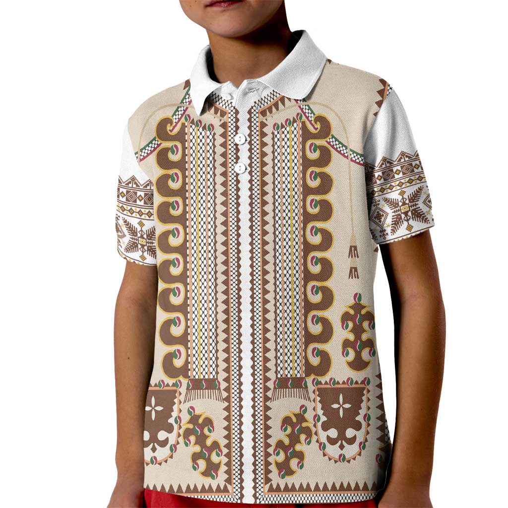 Hutsul Keptar Ukraine Kid Polo Shirt Carpathian Folk Embroidery Heritage Style - Wonder Print Shop