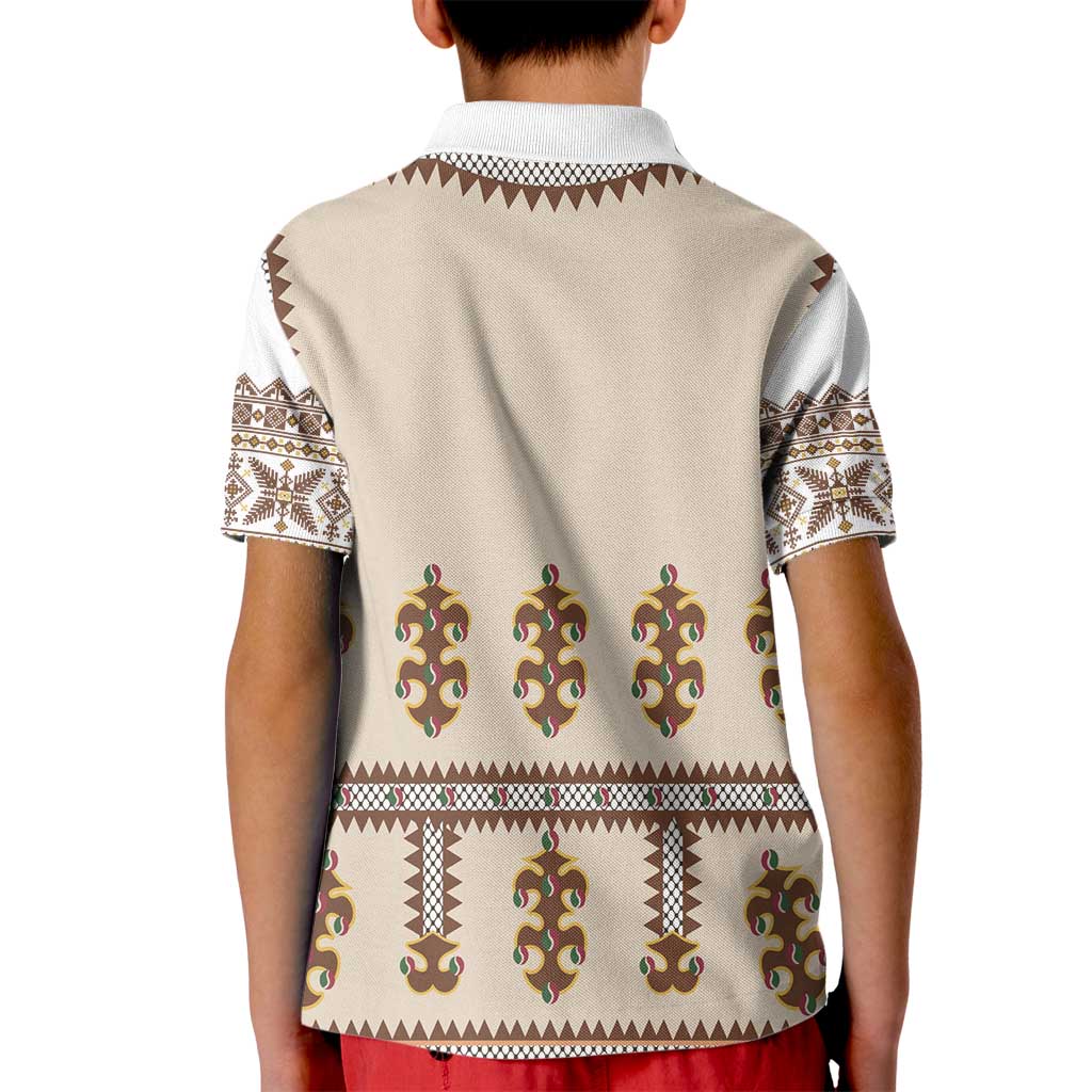 Hutsul Keptar Ukraine Kid Polo Shirt Carpathian Folk Embroidery Heritage Style - Wonder Print Shop