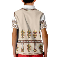 Hutsul Keptar Ukraine Kid Polo Shirt Carpathian Folk Embroidery Heritage Style - Wonder Print Shop