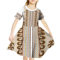 Hutsul Keptar Ukraine Kid Short Sleeve Dress Carpathian Folk Embroidery Heritage Style - Wonder Print Shop