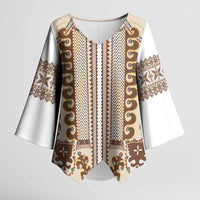 Hutsul Keptar Ukraine Kimono Sleeve Blouse Carpathian Folk Embroidery Heritage Style - Wonder Print Shop