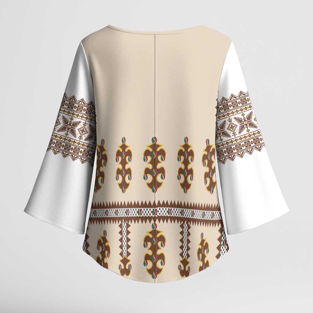Hutsul Keptar Ukraine Kimono Sleeve Blouse Carpathian Folk Embroidery Heritage Style - Wonder Print Shop