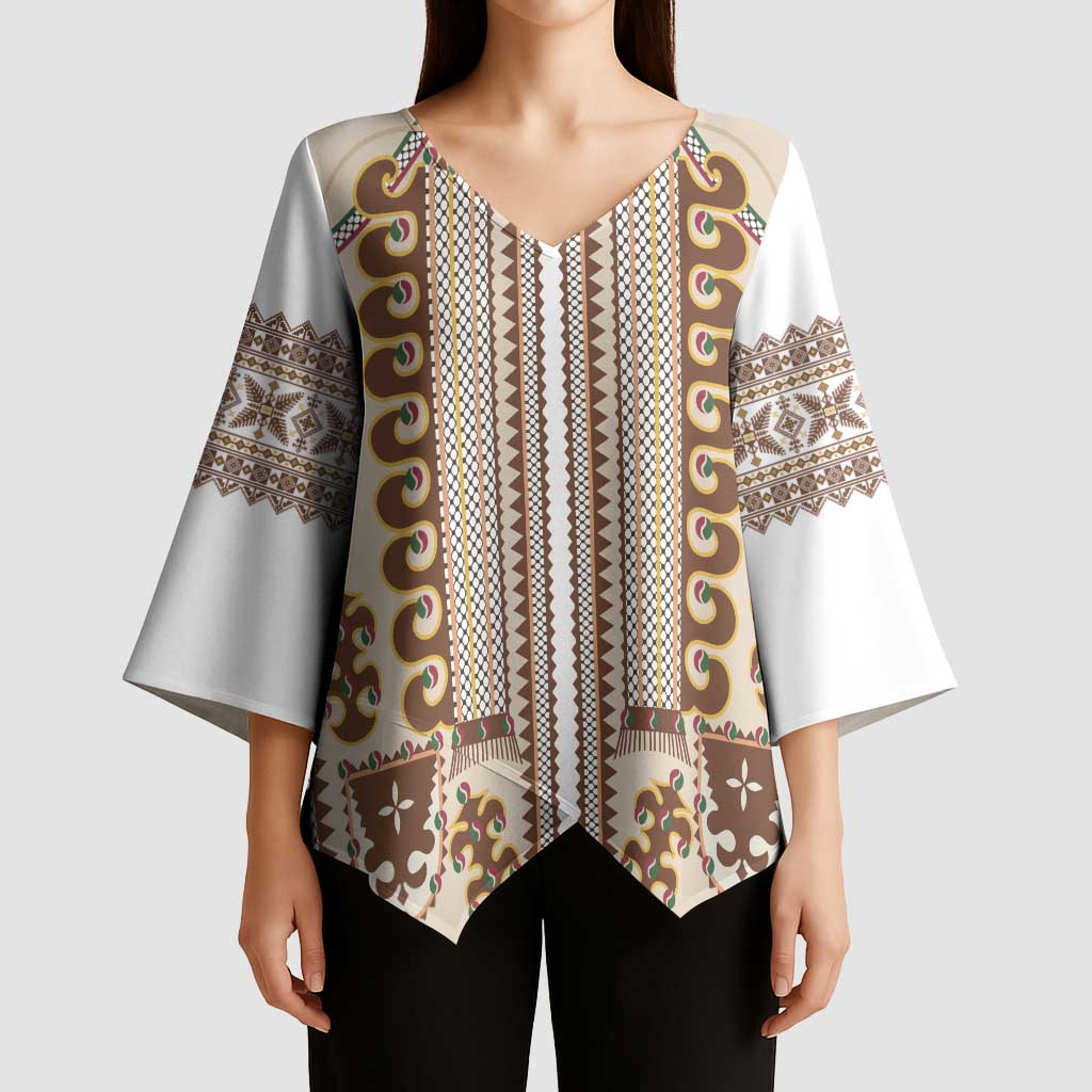 Hutsul Keptar Ukraine Kimono Sleeve Blouse Carpathian Folk Embroidery Heritage Style - Wonder Print Shop
