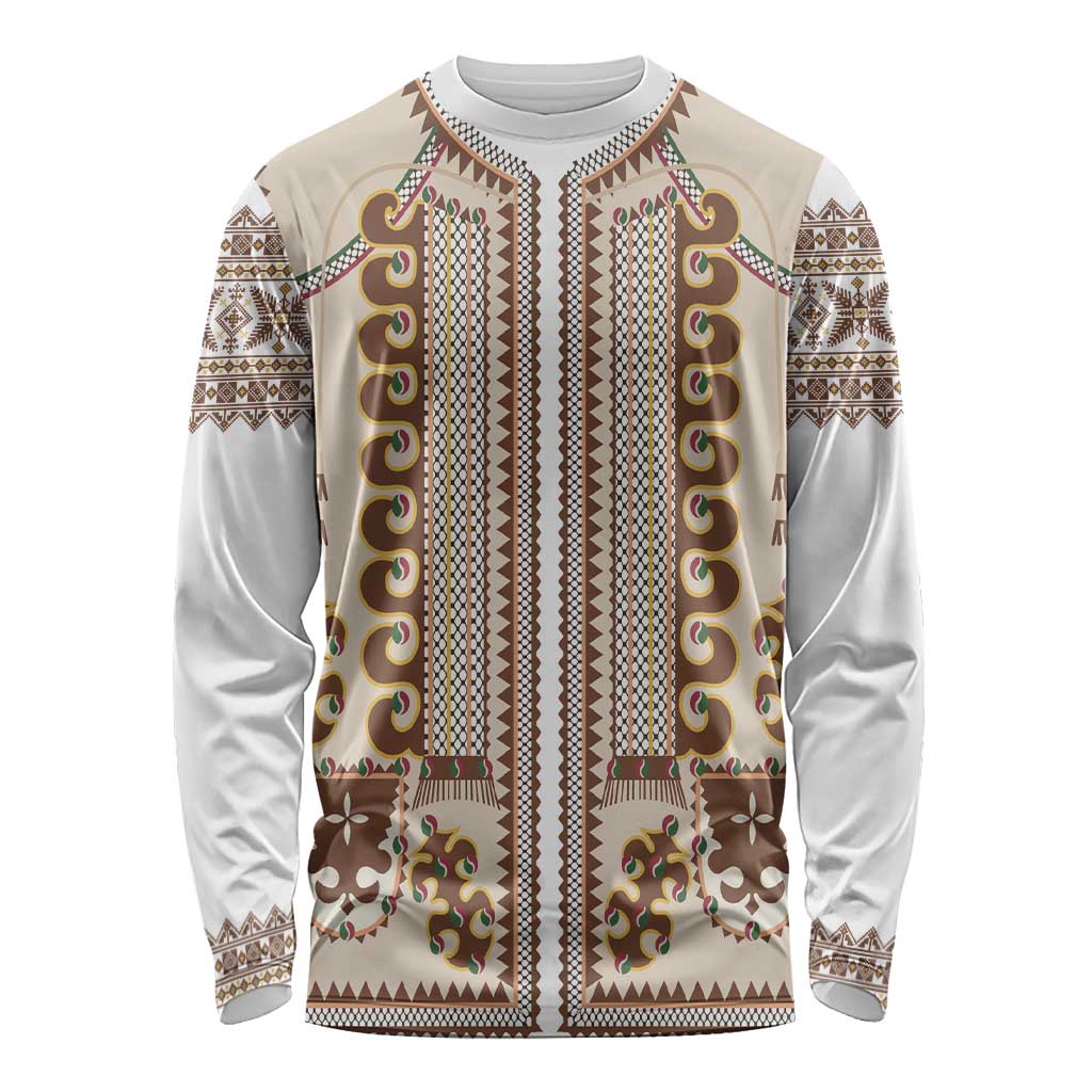 Hutsul Keptar Ukraine Long Sleeve Shirt Carpathian Folk Embroidery Heritage Style - Wonder Print Shop