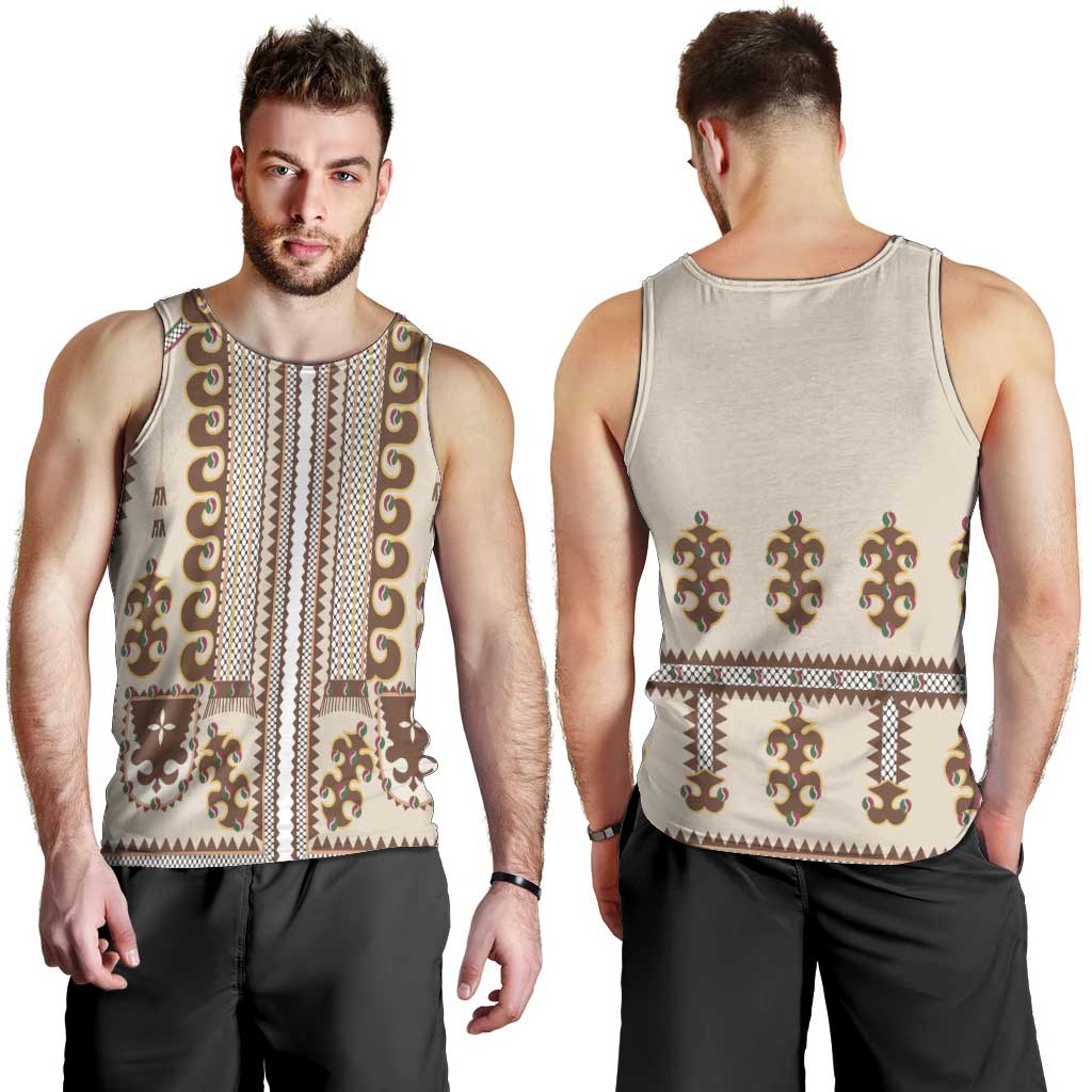 Hutsul Keptar Ukraine Men Tank Top Carpathian Folk Embroidery Heritage Style - Wonder Print Shop