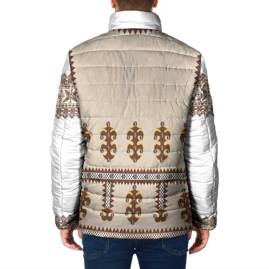 Hutsul Keptar Ukraine Padded Jacket Carpathian Folk Embroidery Heritage Style - Wonder Print Shop