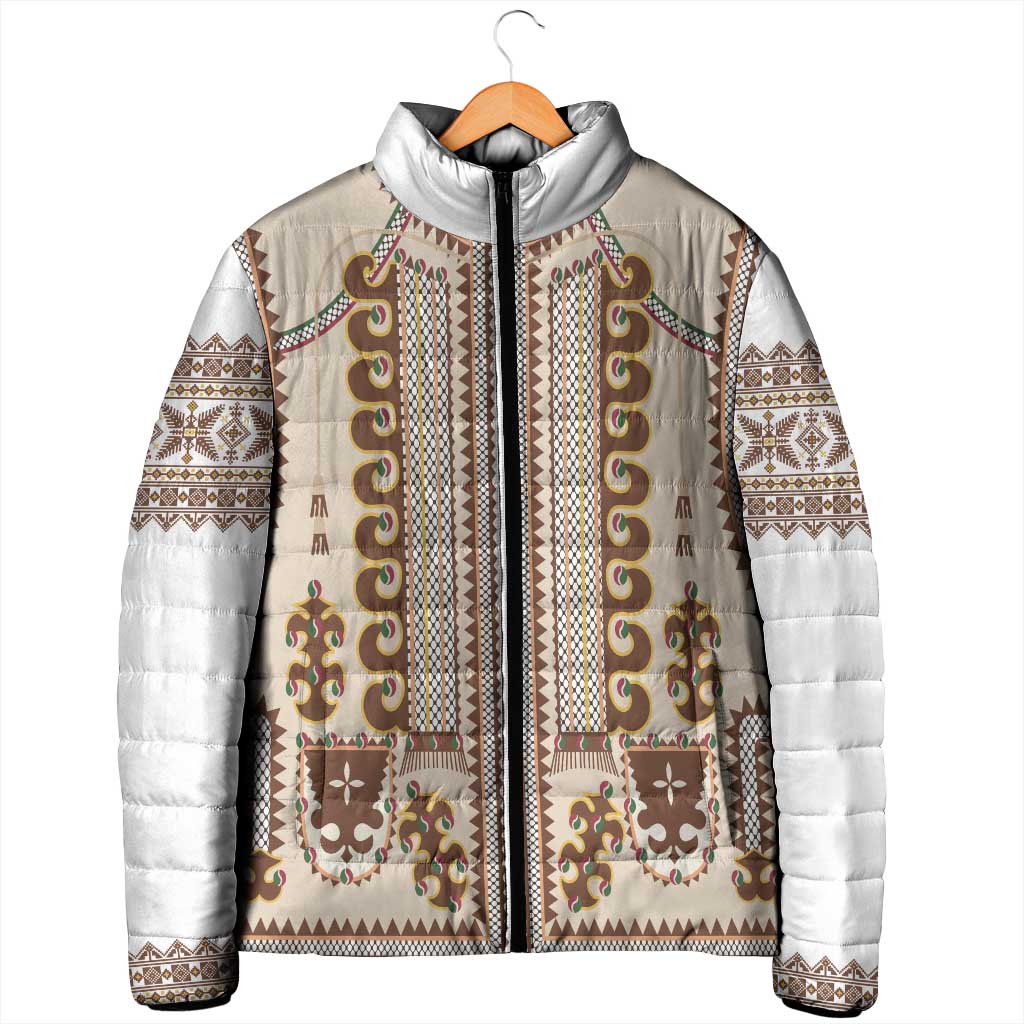 Hutsul Keptar Ukraine Padded Jacket Carpathian Folk Embroidery Heritage Style - Wonder Print Shop