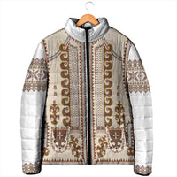 Hutsul Keptar Ukraine Padded Jacket Carpathian Folk Embroidery Heritage Style - Wonder Print Shop