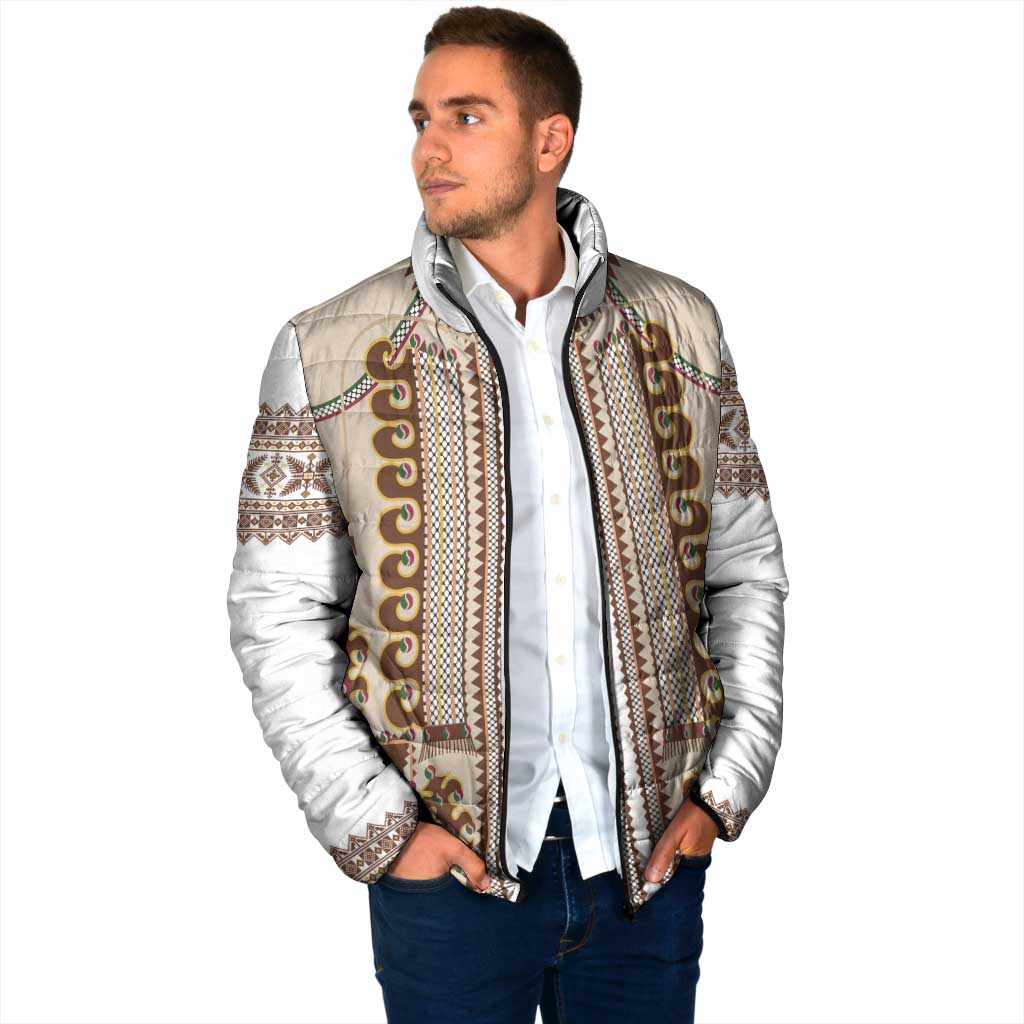 Hutsul Keptar Ukraine Padded Jacket Carpathian Folk Embroidery Heritage Style - Wonder Print Shop