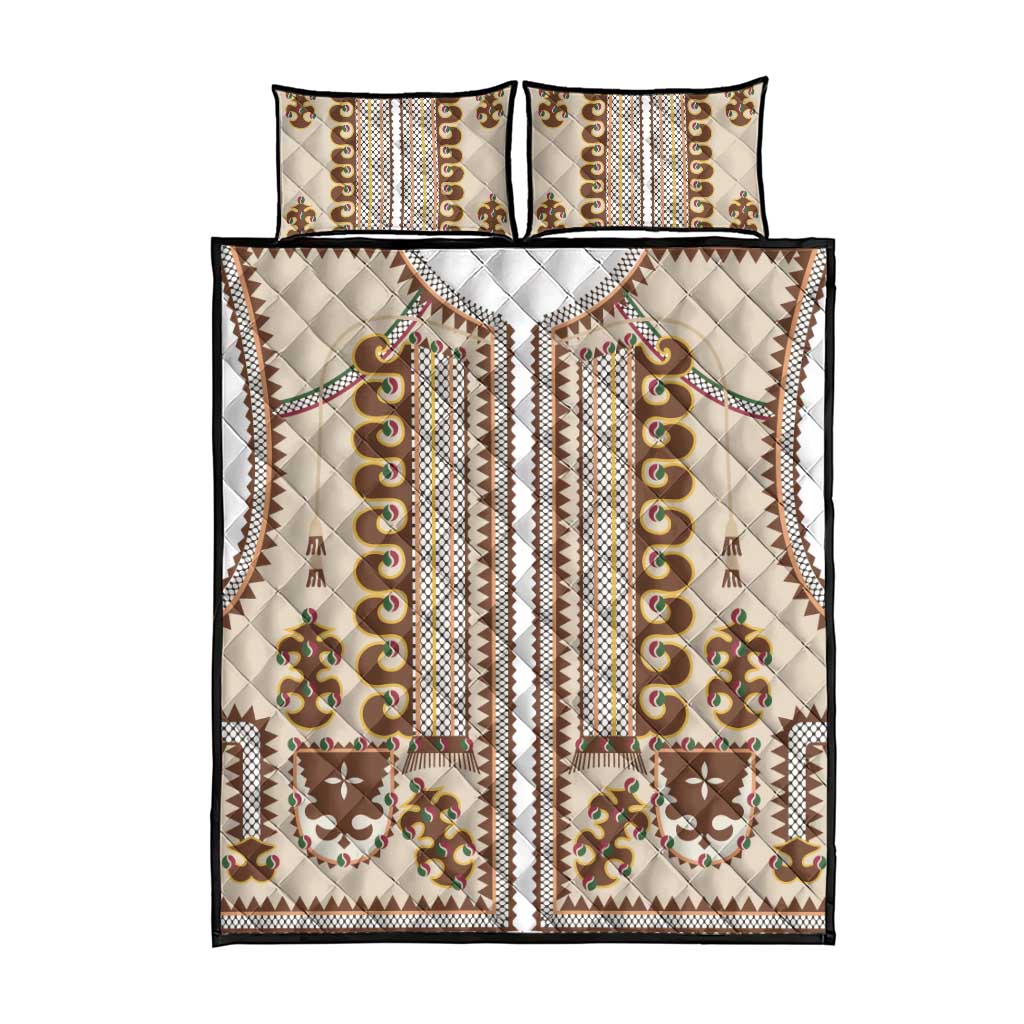 Hutsul Keptar Ukraine Quilt Bed Set Carpathian Folk Embroidery Heritage Style - Wonder Print Shop