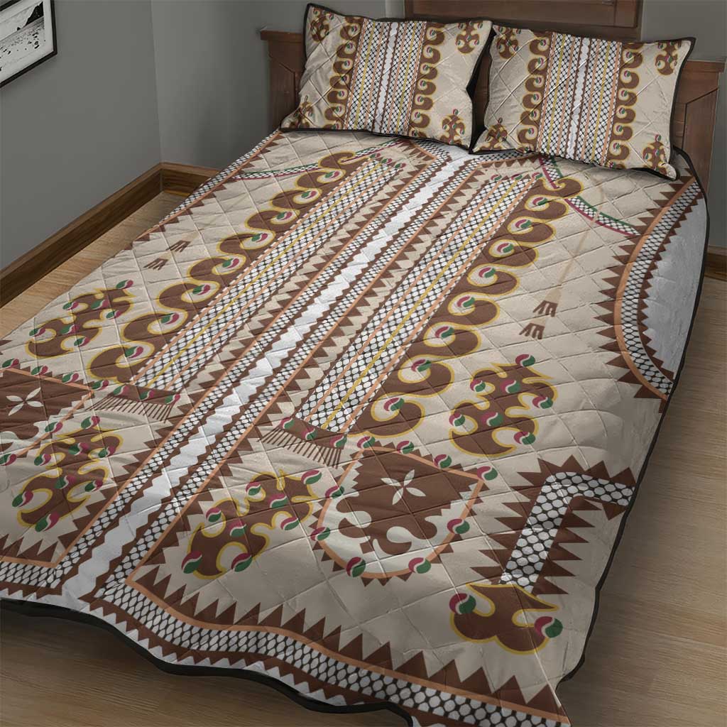 Hutsul Keptar Ukraine Quilt Bed Set Carpathian Folk Embroidery Heritage Style - Wonder Print Shop