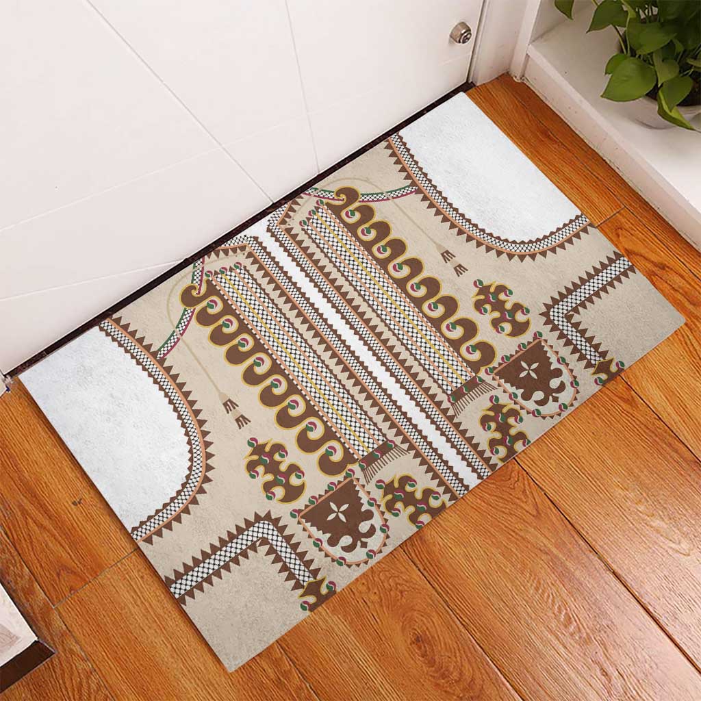 Hutsul Keptar Ukraine Rubber Doormat Carpathian Folk Embroidery Heritage Style - Wonder Print Shop