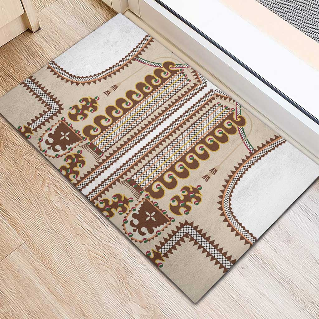 Hutsul Keptar Ukraine Rubber Doormat Carpathian Folk Embroidery Heritage Style - Wonder Print Shop