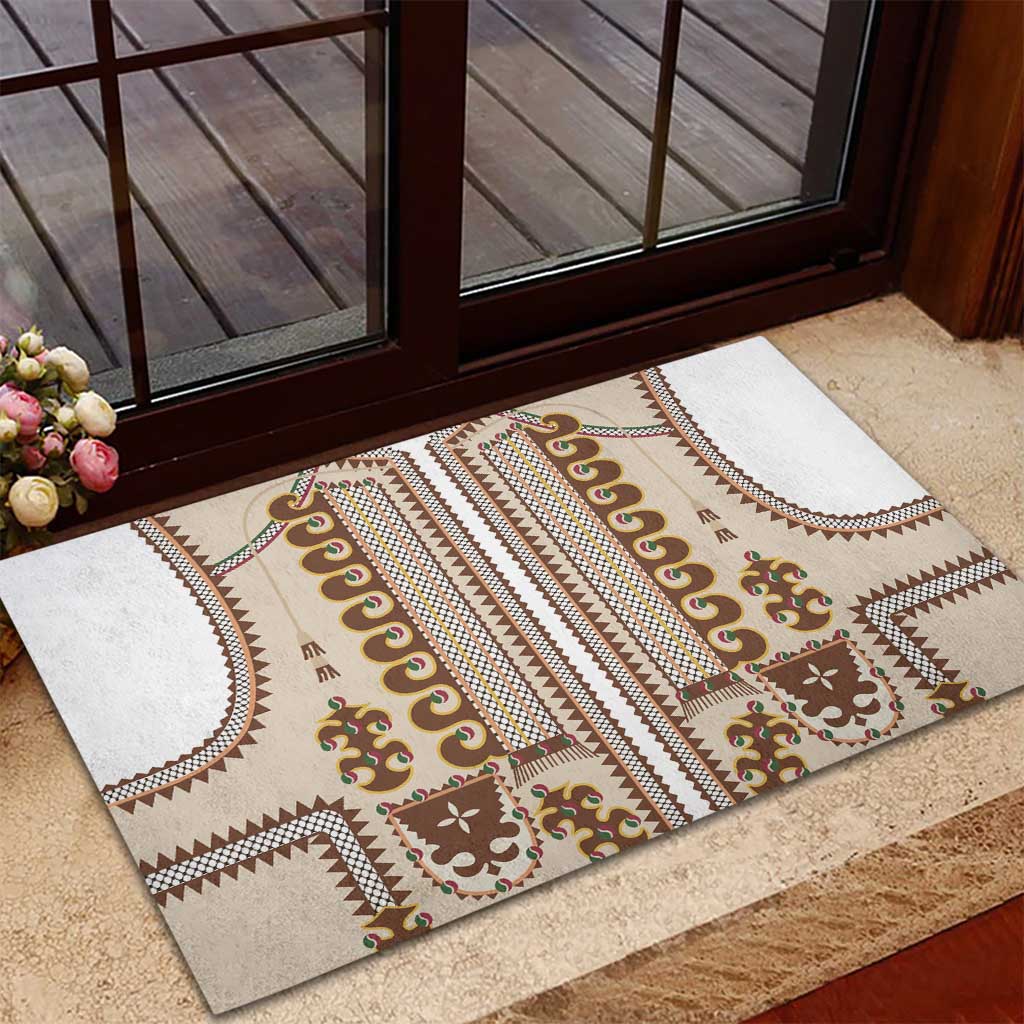Hutsul Keptar Ukraine Rubber Doormat Carpathian Folk Embroidery Heritage Style - Wonder Print Shop