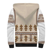 Hutsul Keptar Ukraine Sherpa Hoodie Carpathian Folk Embroidery Heritage Style - Wonder Print Shop