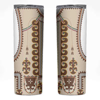 Hutsul Keptar Ukraine Skinny Tumbler Carpathian Folk Embroidery Heritage Style - Wonder Print Shop