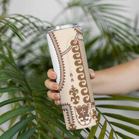 Hutsul Keptar Ukraine Skinny Tumbler Carpathian Folk Embroidery Heritage Style - Wonder Print Shop