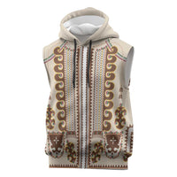 Hutsul Keptar Ukraine Sleeveless Hoodie Carpathian Folk Embroidery Heritage Style - Wonder Print Shop