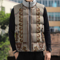 Hutsul Keptar Ukraine Sleeveless Puffer Jacket Carpathian Folk Embroidery Heritage Style - Wonder Print Shop