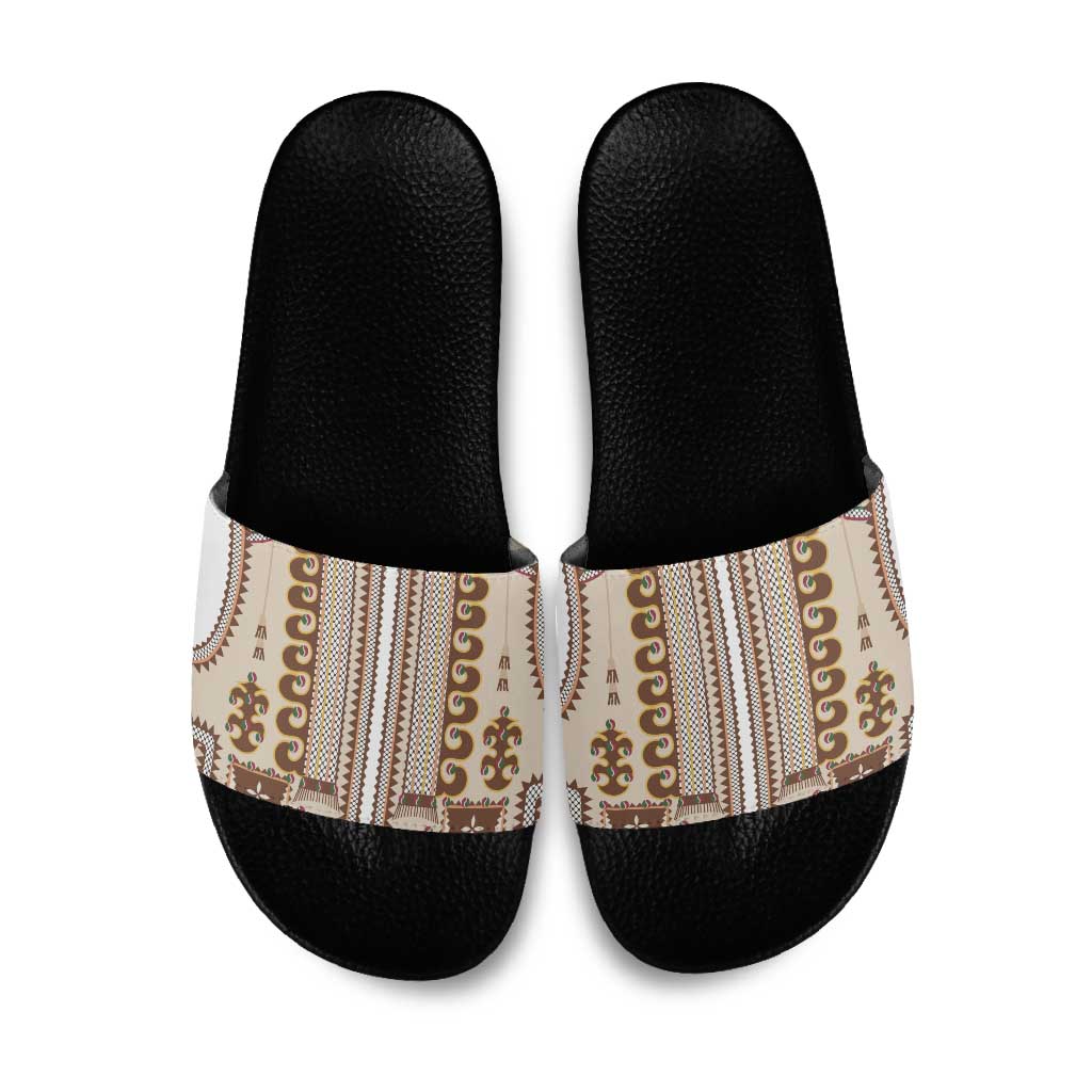 Hutsul Keptar Ukraine Slide Sandals Carpathian Folk Embroidery Heritage Style - Wonder Print Shop