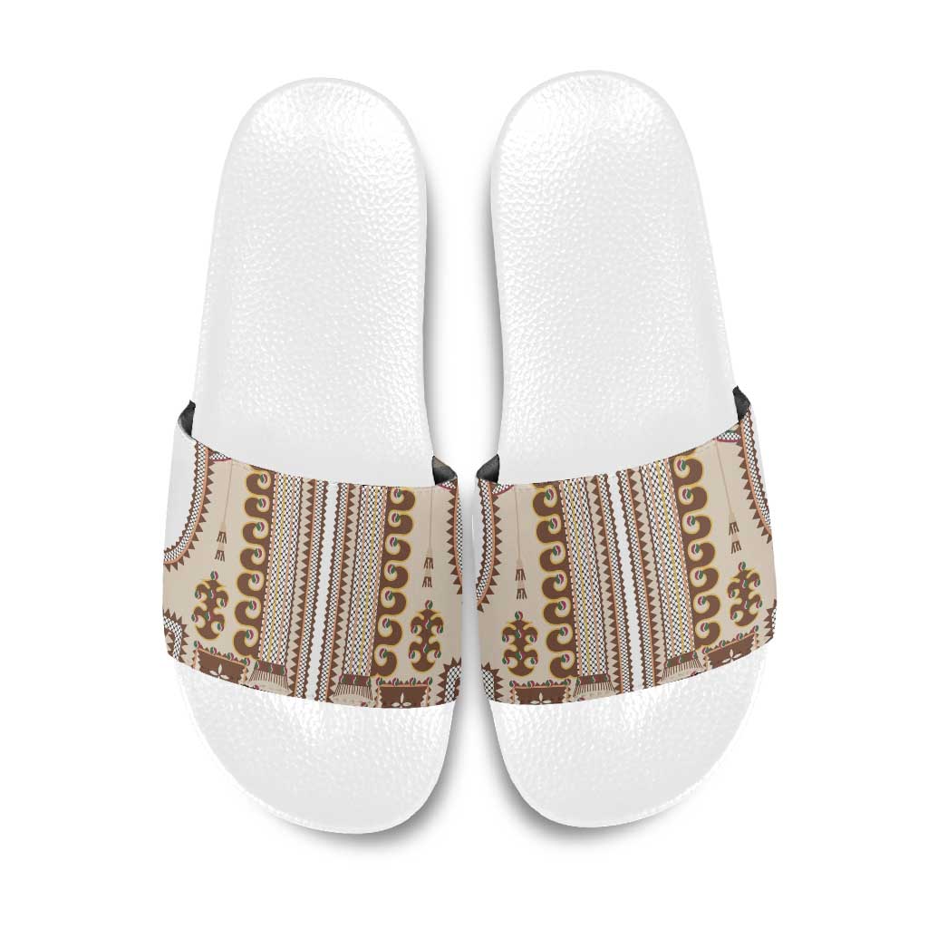 Hutsul Keptar Ukraine Slide Sandals Carpathian Folk Embroidery Heritage Style - Wonder Print Shop