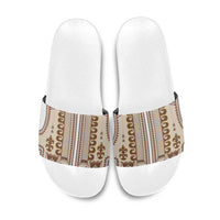 Hutsul Keptar Ukraine Slide Sandals Carpathian Folk Embroidery Heritage Style - Wonder Print Shop
