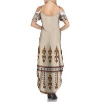 Hutsul Keptar Ukraine Summer Maxi Dress Carpathian Folk Embroidery Heritage Style - Wonder Print Shop