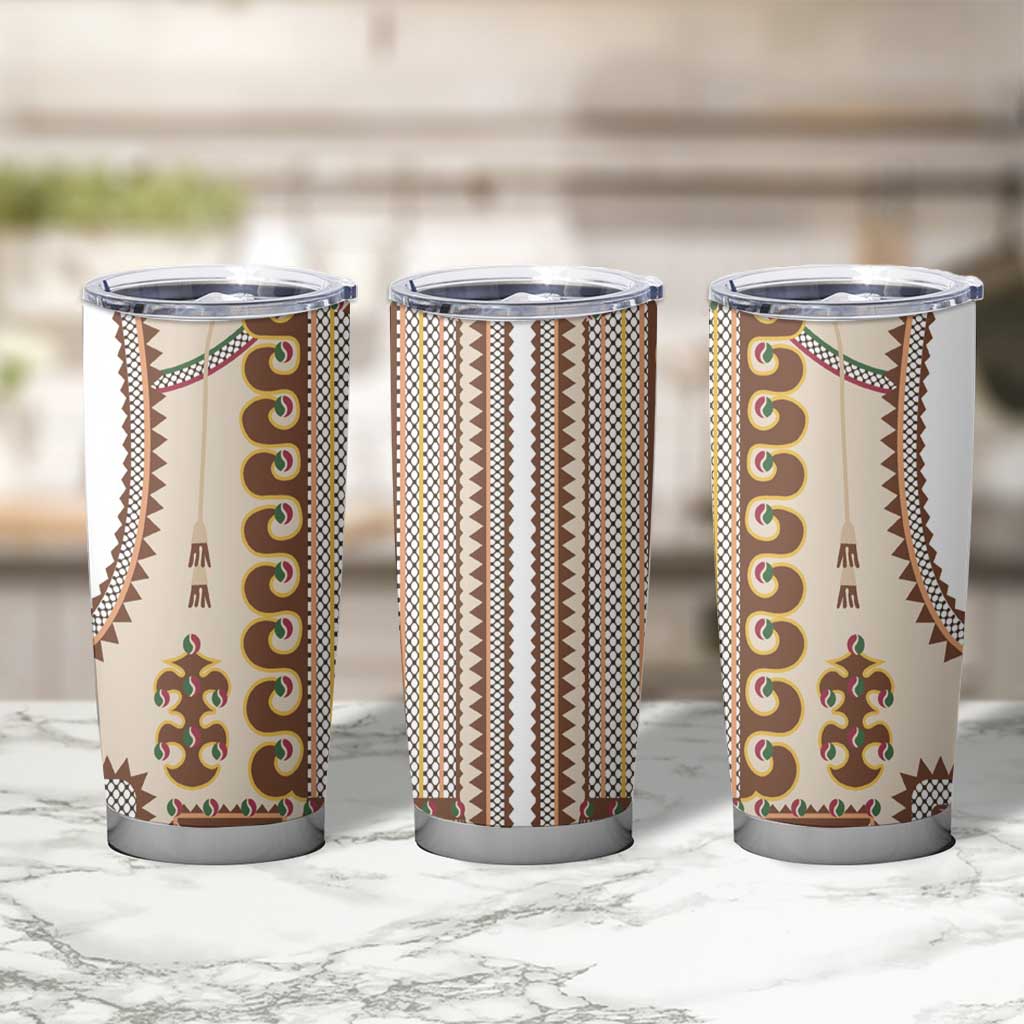 Hutsul Keptar Ukraine Tumbler Cup Carpathian Folk Embroidery Heritage Style - Wonder Print Shop