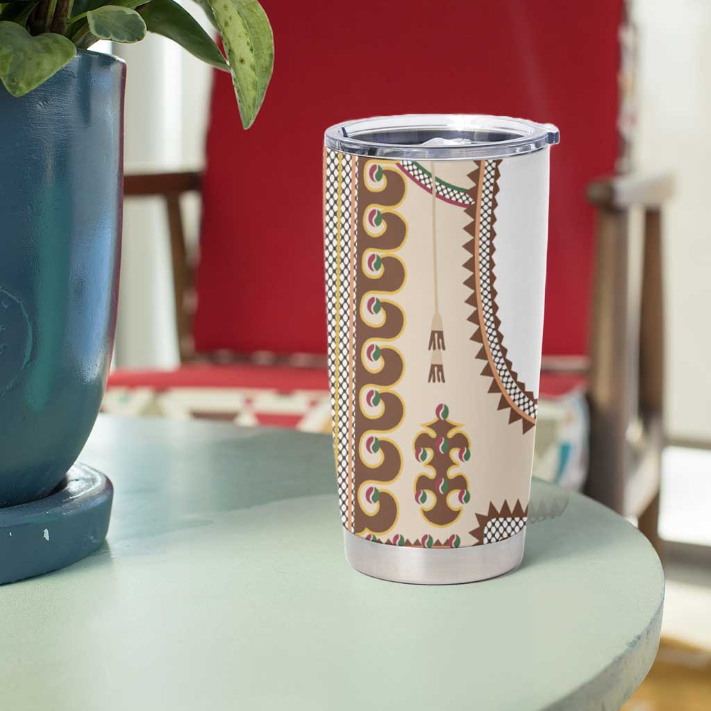 Hutsul Keptar Ukraine Tumbler Cup Carpathian Folk Embroidery Heritage Style - Wonder Print Shop