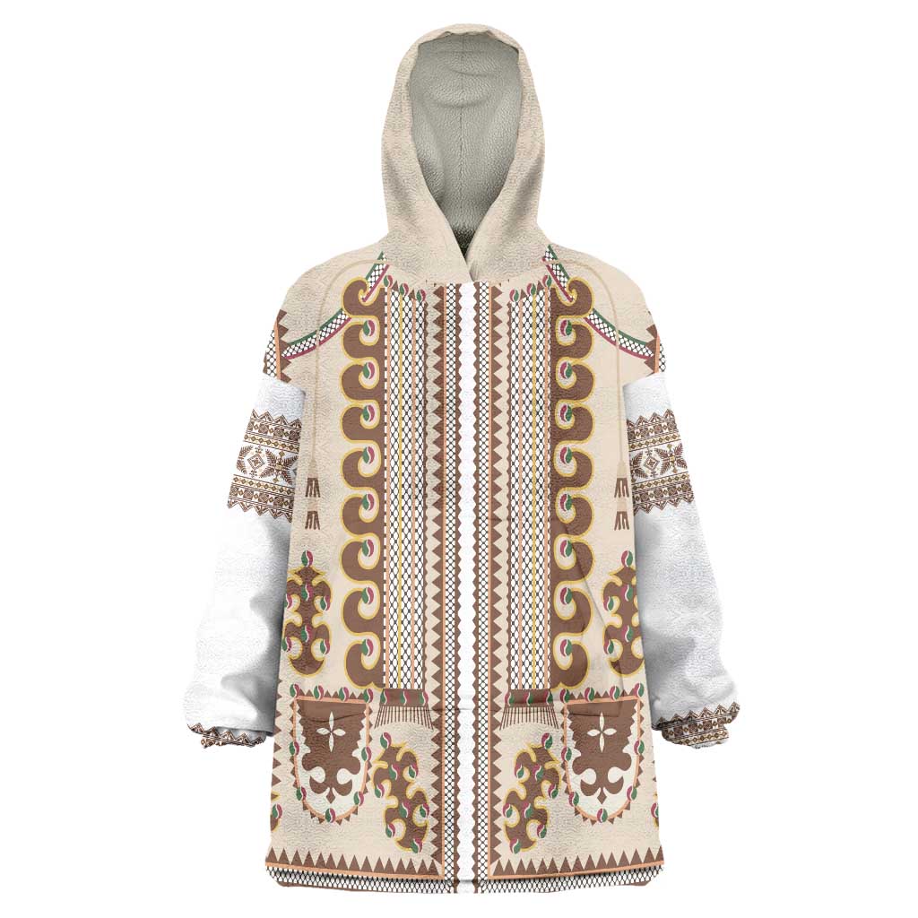 Hutsul Keptar Ukraine Wearable Blanket Hoodie Carpathian Folk Embroidery Heritage Style - Wonder Print Shop