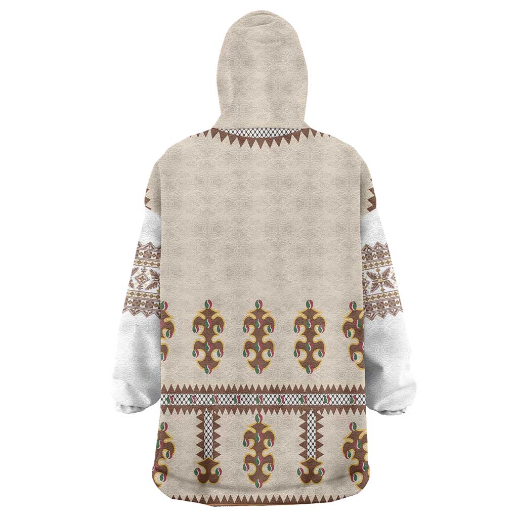 Hutsul Keptar Ukraine Wearable Blanket Hoodie Carpathian Folk Embroidery Heritage Style - Wonder Print Shop