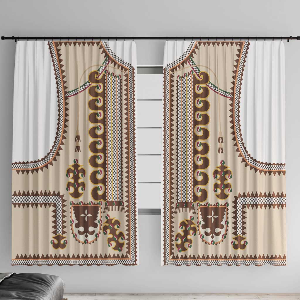 Hutsul Keptar Ukraine Window Curtain Carpathian Folk Embroidery Heritage Style - Wonder Print Shop