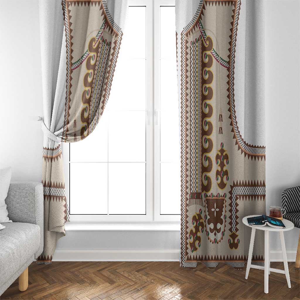 Hutsul Keptar Ukraine Window Curtain Carpathian Folk Embroidery Heritage Style - Wonder Print Shop