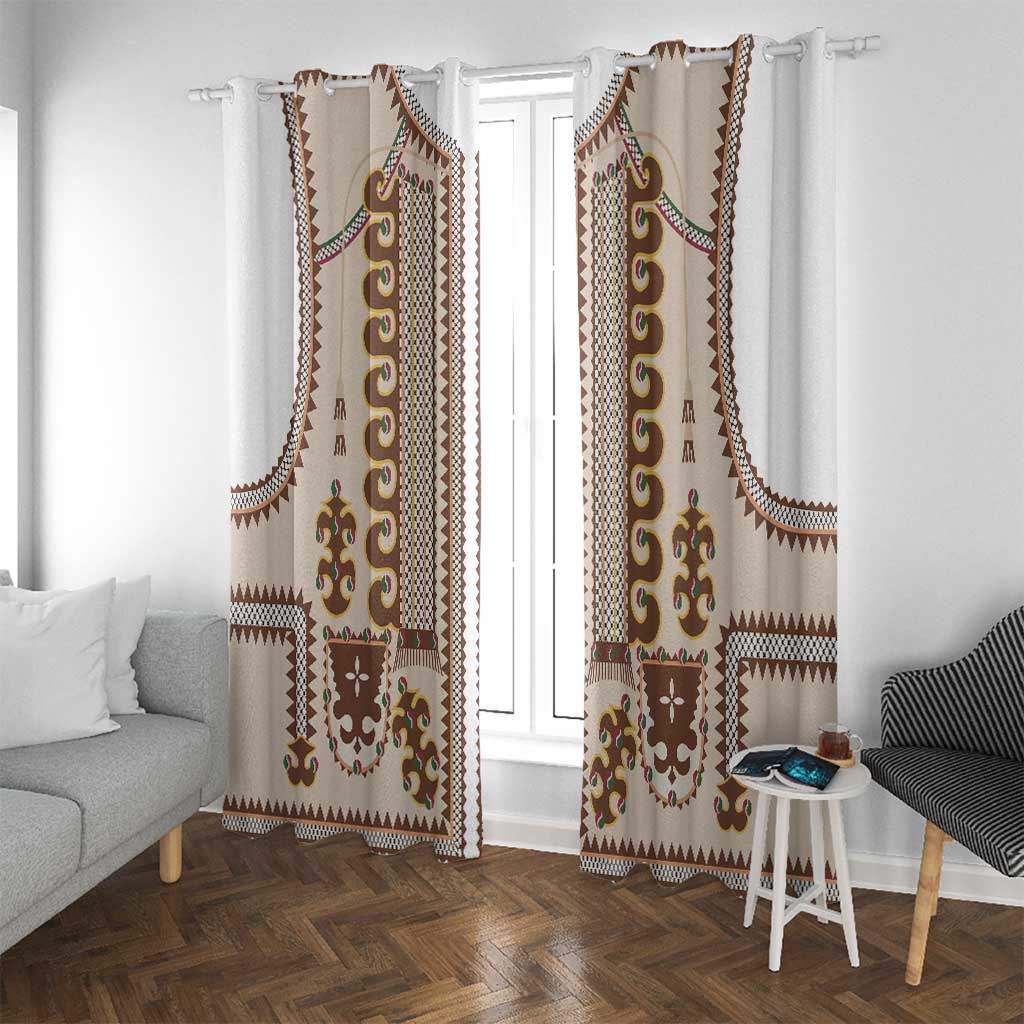 Hutsul Keptar Ukraine Window Curtain Carpathian Folk Embroidery Heritage Style - Wonder Print Shop